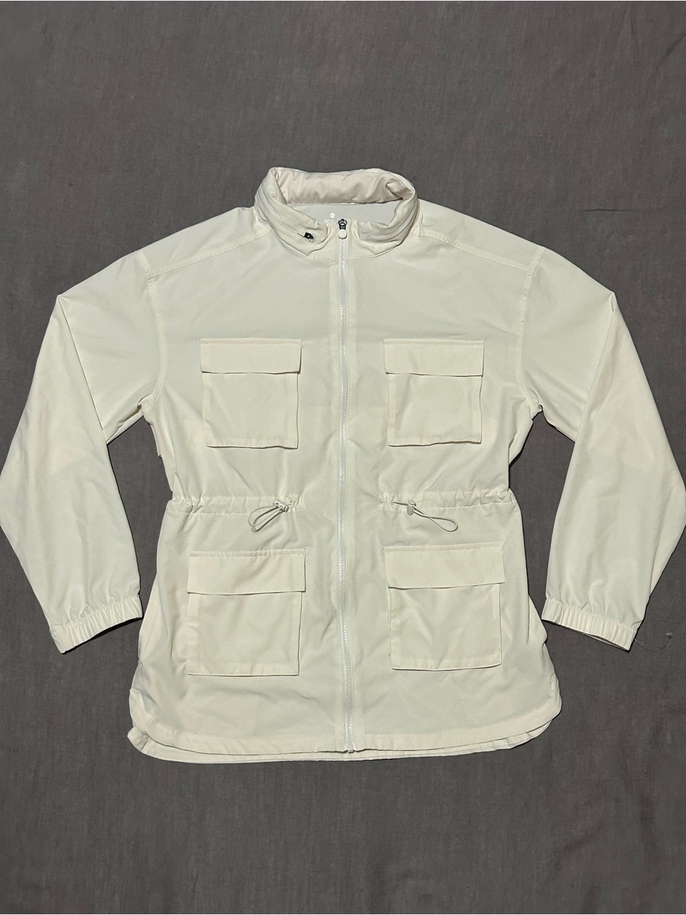 Apana Cream Field Jacket with Multiple Pockets